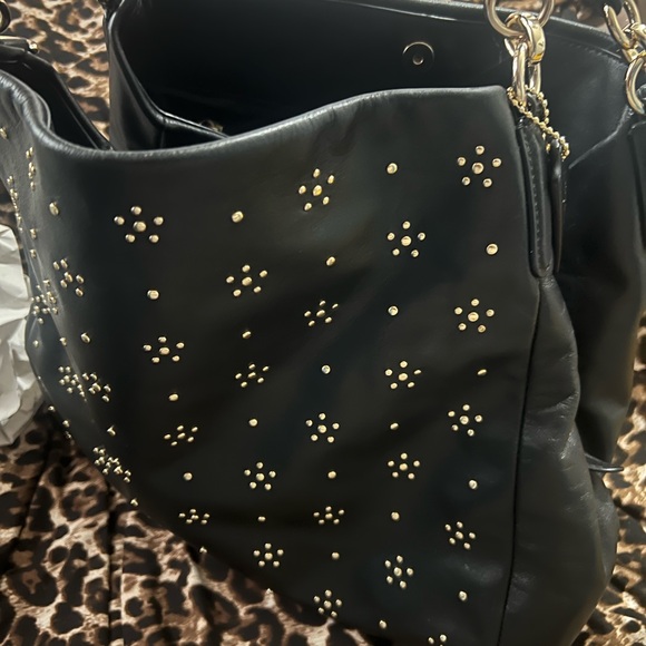 Coach Black Studded Women’s Shoulder Bag - Picture 10 of 13